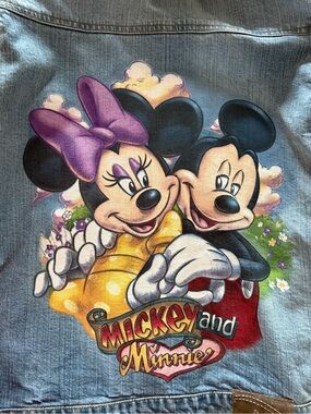 Adult Disney  Denim Jacket with Mickey & Minnie